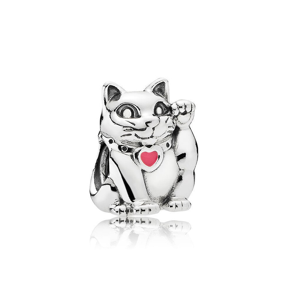Moda nowy 100% 925 Sterling srebrna sowa ryby żaba i inne kolekcja zwierząt Charm Stringing Diy bransoletka biżuteria prezent: 3