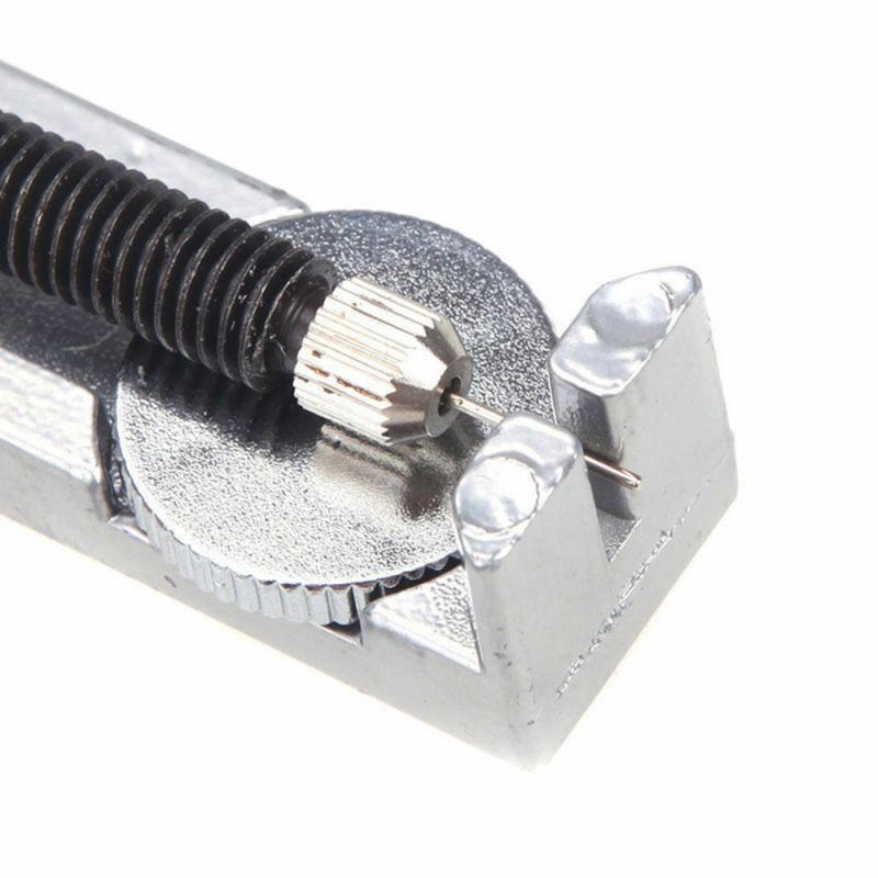 Klokke reparasjonsverktøysett klokkebånd og armbåndsfjerner justerbar med metall 3 pinner for urmaker