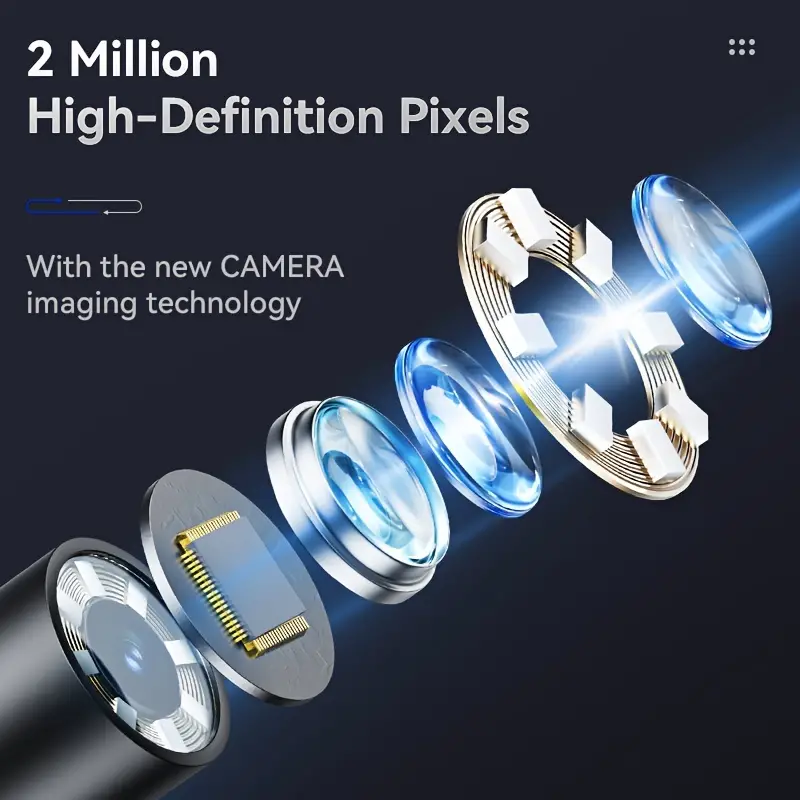 Endoscope vidéo industriel à tuyauterie rotative, avec caméra d'inspection d'articulation 360, pour Smartphone et voiture, 1080p