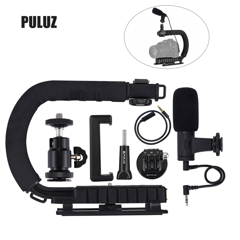 PULUZ U-Vormige Camera Beugel Draagbare Handheld Video Handvat DV Beugel Stabilizer Kit voor Alle SLR Camera 'S en Thuis DV Camera