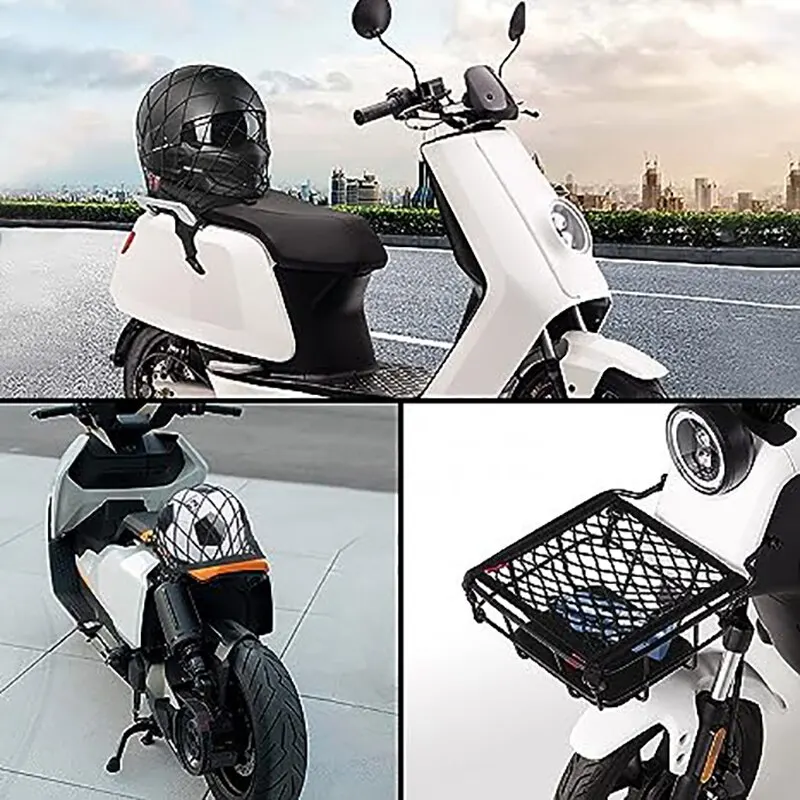 Motorfiets Bagagenet Hoge Elastisch Dubbellaags Motornet voor Helmopslag 10 "X 11" Bungee Cargo met Haken Bagagenet