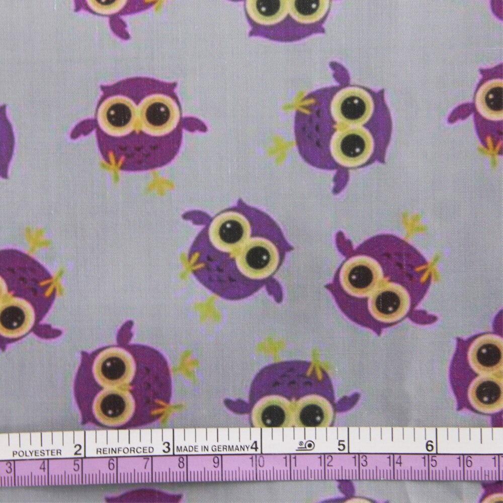 David tillbehör 50*145cm ugglor fågel djur polyester bomullstyg fortissue barn sängkläder hemtextil för sömnad ,c462: 1048665001