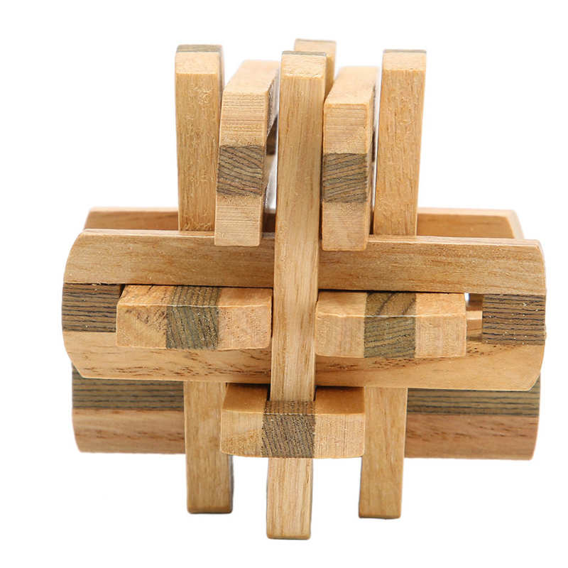 Wooden Unlock Interlock Toy Logical Thinking Wooden Interlocking Puzzles for Elderly for Home Play