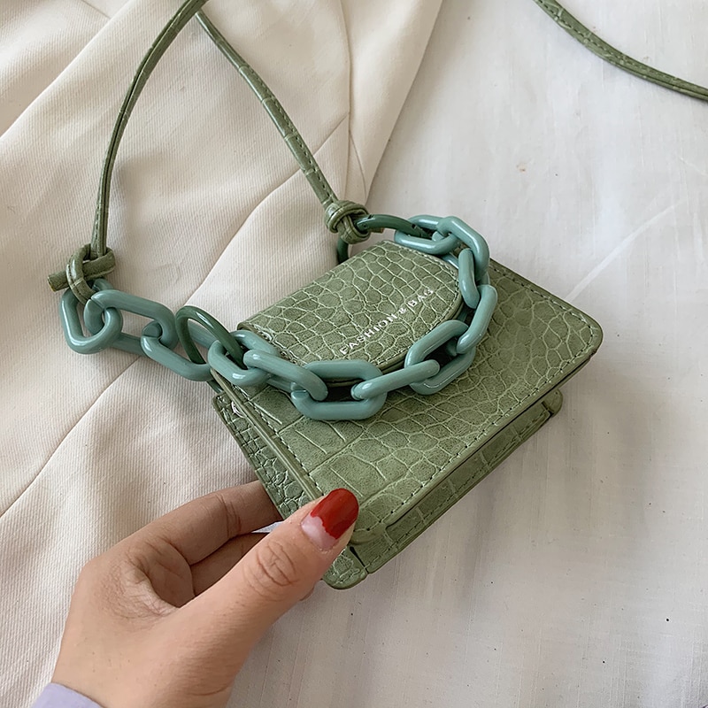 Handtaschen für frauen solid krokodil PU Leder umhängetaschen für frauen Mini frauen Schulter Umhängetasche