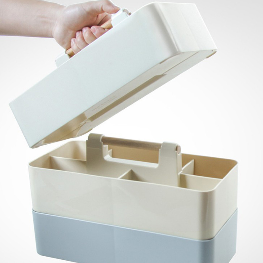 Multi-funktionale Abnehmbare Fach Kosmetik Schreibwaren Abschluss-Kasten Schreibtisch Lagerung Kasten Schreibtisch Veranstalter