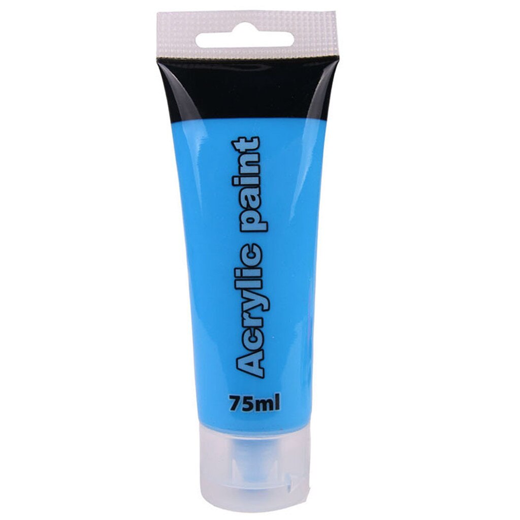 Acrylverf slang diy muurschildering textielverf voor kleding textiel nagelvezel pigment 12 kleuren optioneel ongeveer 75ml: Hemelsblauw