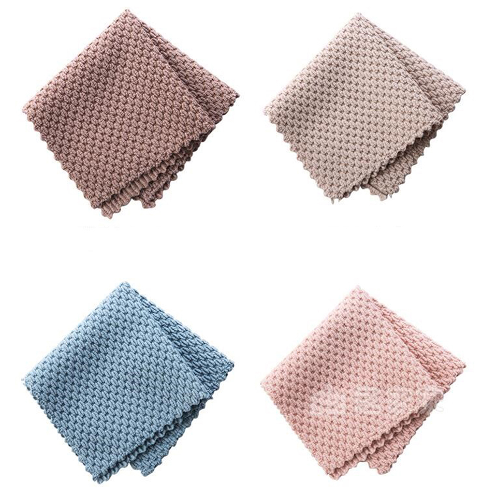 Trapo de microfibra para limpieza de cocina duradero, paño de limpieza con absorción de agua y antigrasa, Trapos de toalla para platos gruesos