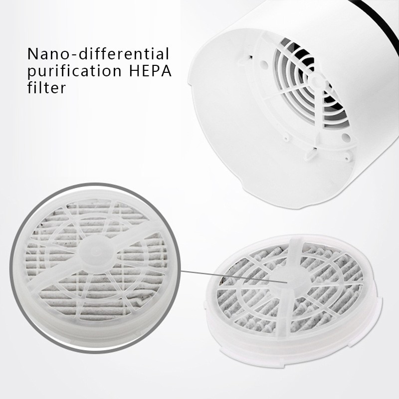 Household Air Purifier Small Desktop Formaldehyde Air Purifier Air Cleaner Purification Hayfever Dust Allergy Smoke Odour Filter