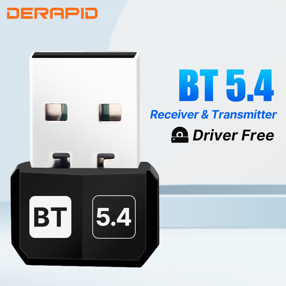 USB Bluetooth 5.4 Adapter Audio Dongle Adapter Mini Wireless Receiver/Transmitter USB2.0 For PC/Laptop Driver Free For Win10/11: Default Title