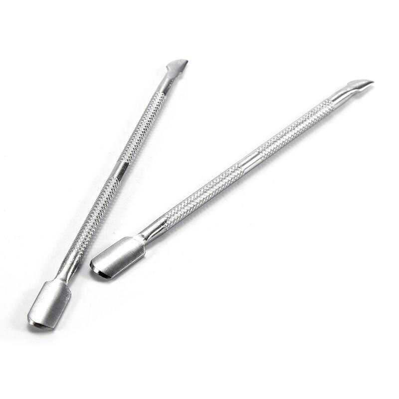Rvs Cuticle Pusher Nail Art Pedicure Manicure Gereedschap Nagelvijl Dode Huid Push Cuticle Remover Nail Pusher Nail Push