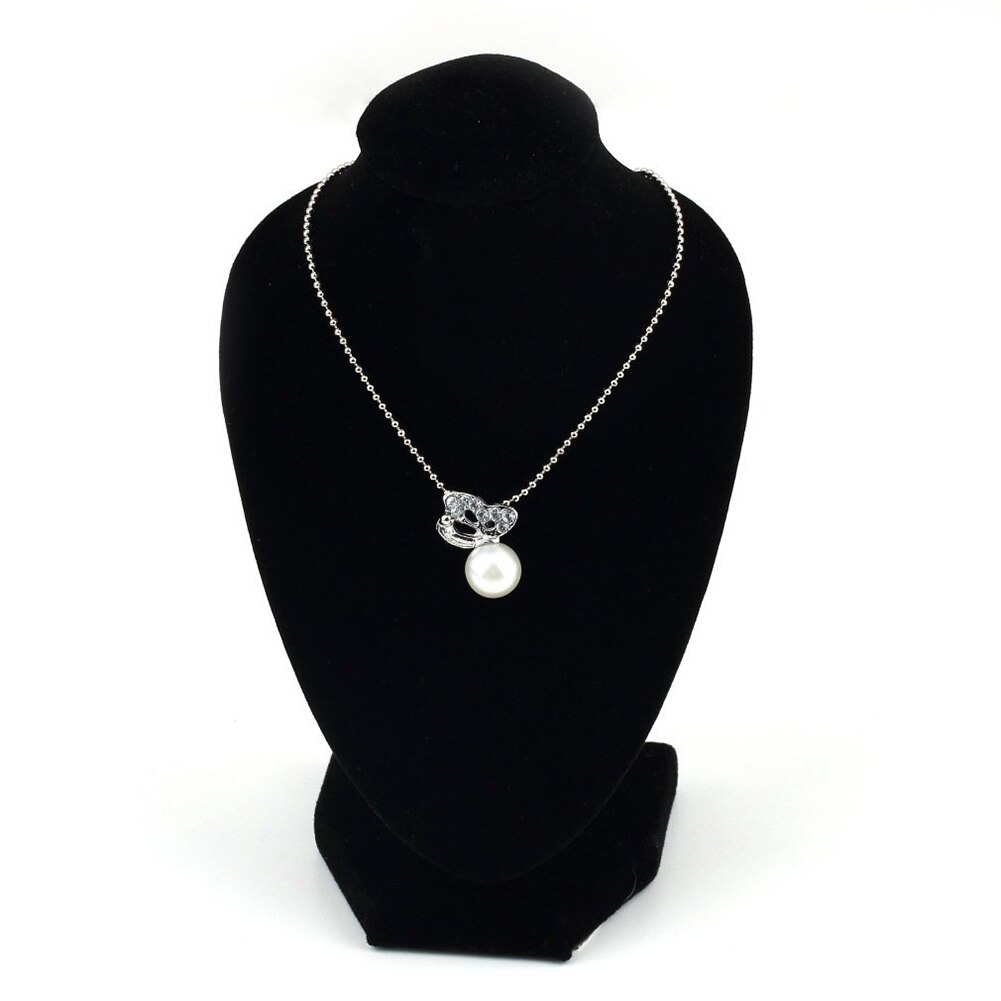 Black Mannequin Necklace Jewelry Pendant Display Stand Holder Show Decorate Velvet Jewelry Storage Organizer Show Rack