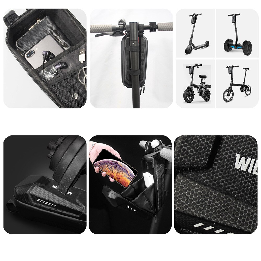 Xiaomi M365 Electric Scooter Head Handle Bag Electric Scooter Bike Front Bag Charger Storage Waterproof Hanging Hard Shell Bags