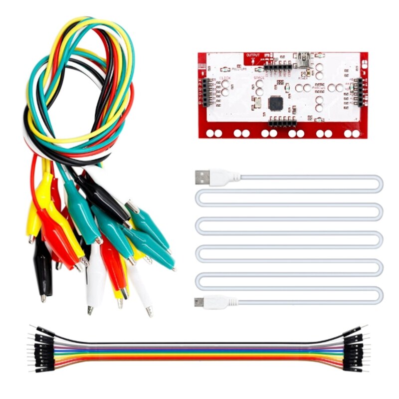 Complete MK Set Deluxe Kit With USB Cable Dupond Alligator Clips For Makey: Default Title