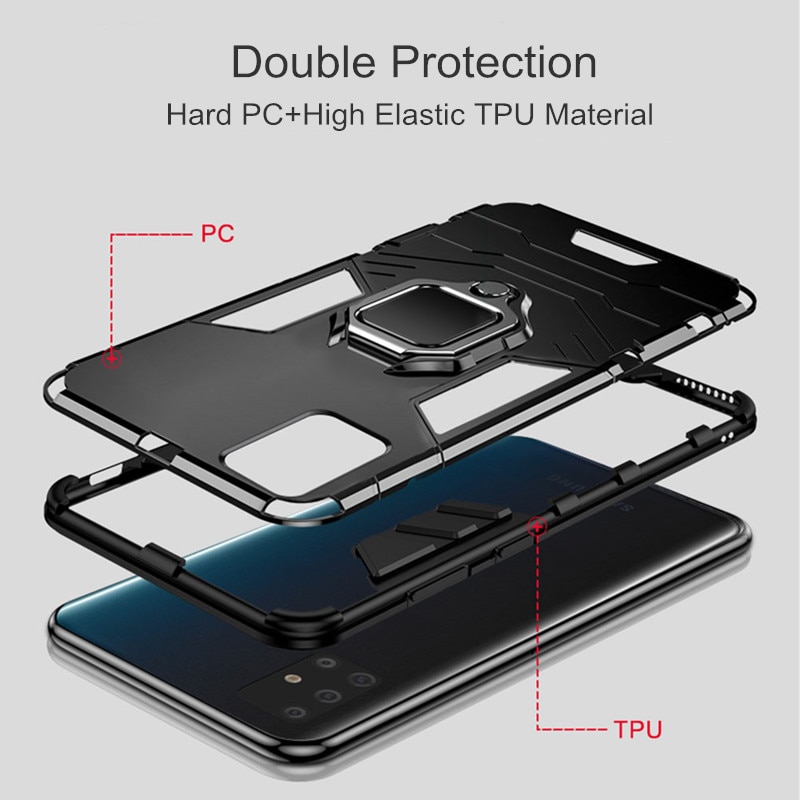 Armor Case for Samsung A51 A71 Case Magnetic Car Phone Holder Cover TPU+PC Bumper Case for Samsung Galaxy A51 A 51 A71 A 71 Case