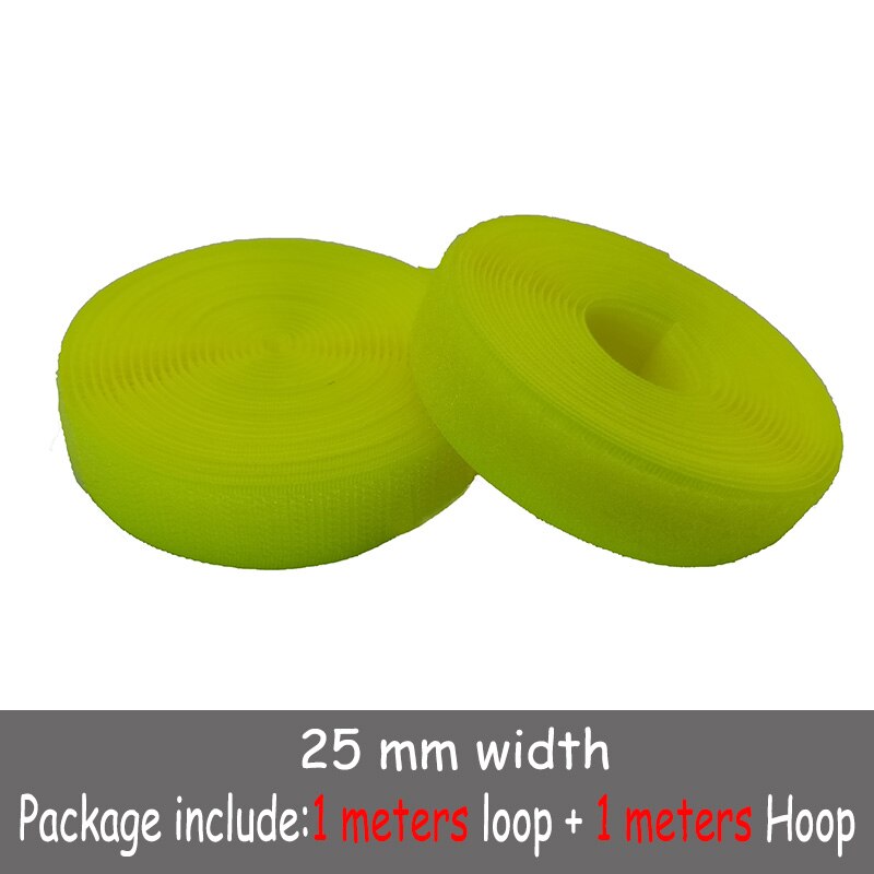 25mm colour fastener tape hooks and loops sewing Accessories tape strap for shoe repair clothing DIR 1m hook + 1m loop: Color 06
