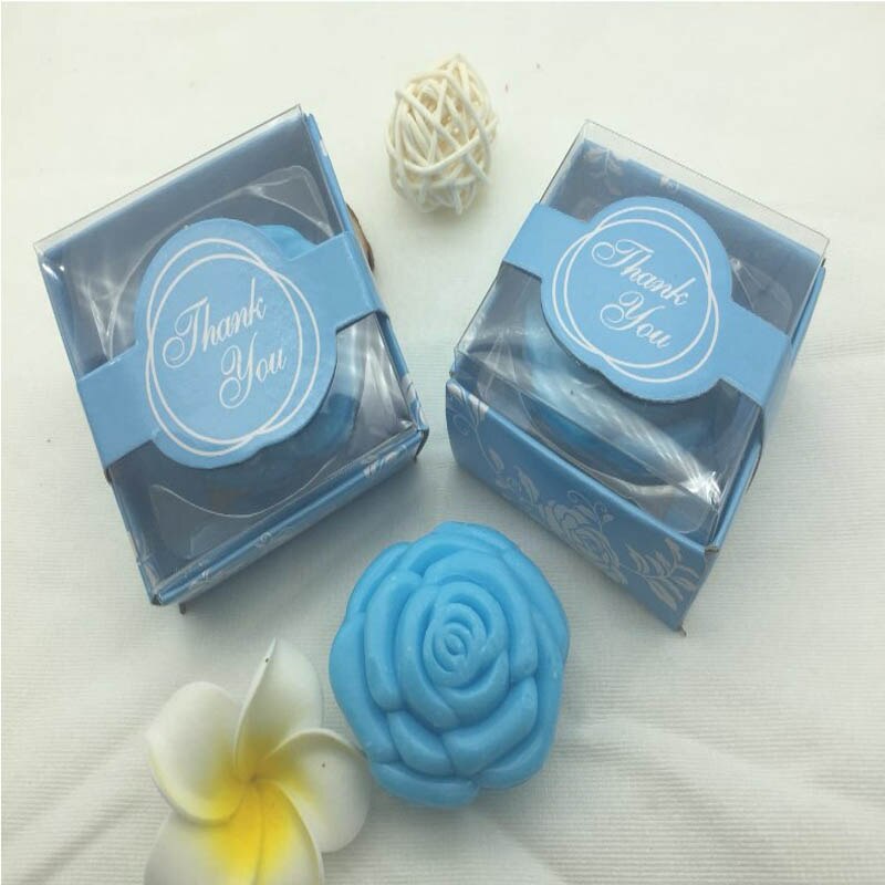 20 Stks/partij Mini Handgemaakte Geurende Zeep Voor Bruiloft Gunst En Baby Douche Bruiloft Souvenirs Baden Zeep: blue rose