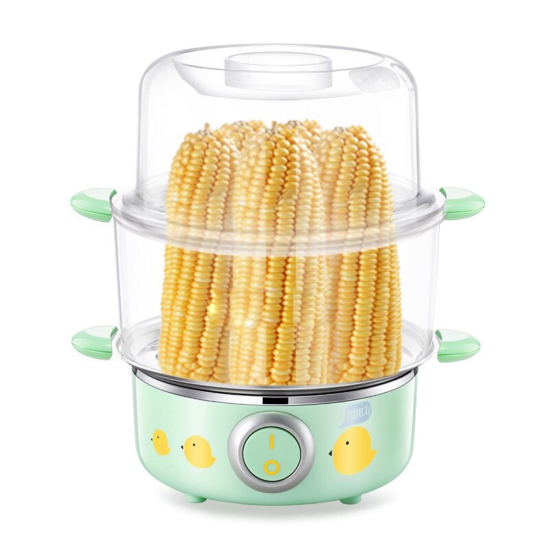 DMWD Stainless Steel Electric Cooker 220V 2 Layer Breakfast Machine Rapid Egg Cooker Egg Custard Steamer Food Heater