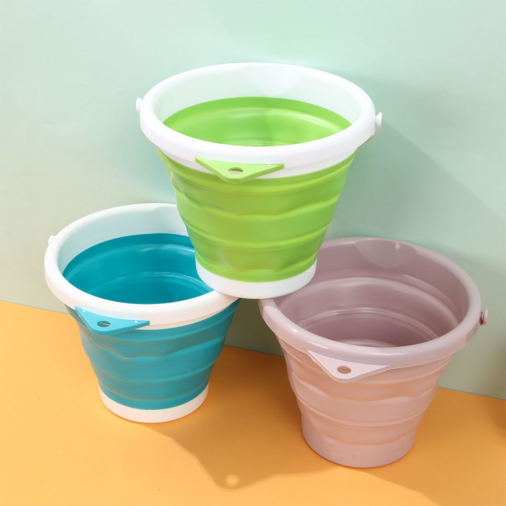 5/10L Portable Foldable Bucket Basin Tourism Outdoor Clean Bucket Fishing Camping Car Wash Mop Folding Buckets with Handle