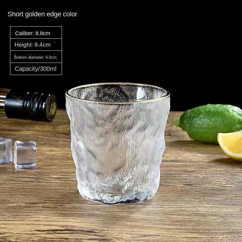 Gletsjer Glas Huishouden Japanse Stijl Water Cup Mannelijke Ontbijt Cup Ins Wind Bier Cup Sap Kopje Koffie Kopje Thee bar Benodigdheden: Phnom Penh-300ml