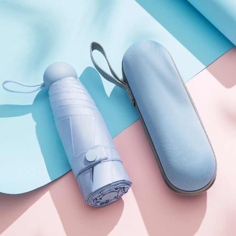 Kobiety luksusowe lekki parasol czarna powłoka parasol 5 krotnie parasol przeciwsłoneczny dla obu płci podróży przenośne kieszonkowe mini parasol: 03