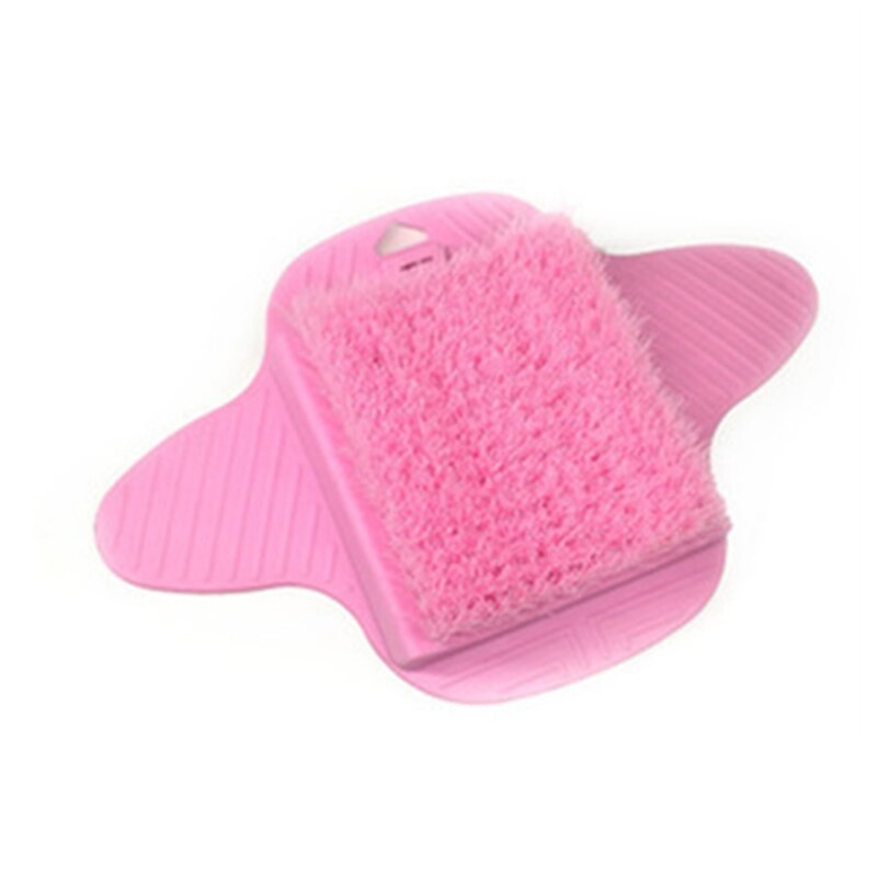 Plastic Bath Shower Foot Brush Scrubber Bath Shoe Feet Massage Slippers Brush 28TA: Pink