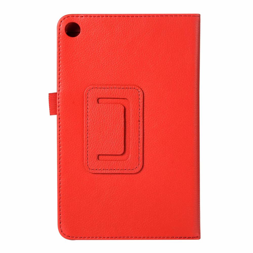 Fodral för lenovo tab  m7 tb-7305x tb -7305i tb -7305f smart cover funda för lenovo tab  m7 7.0 skyddande hopfällbara stativ skal: Röd
