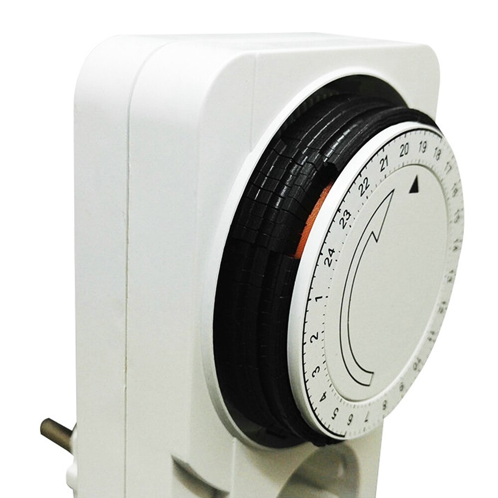 250V 24 Hour Segment Plug In Time Control Energy Saver Outlet Timer Socket Switch Electronic Programmable Kitchen Appliance
