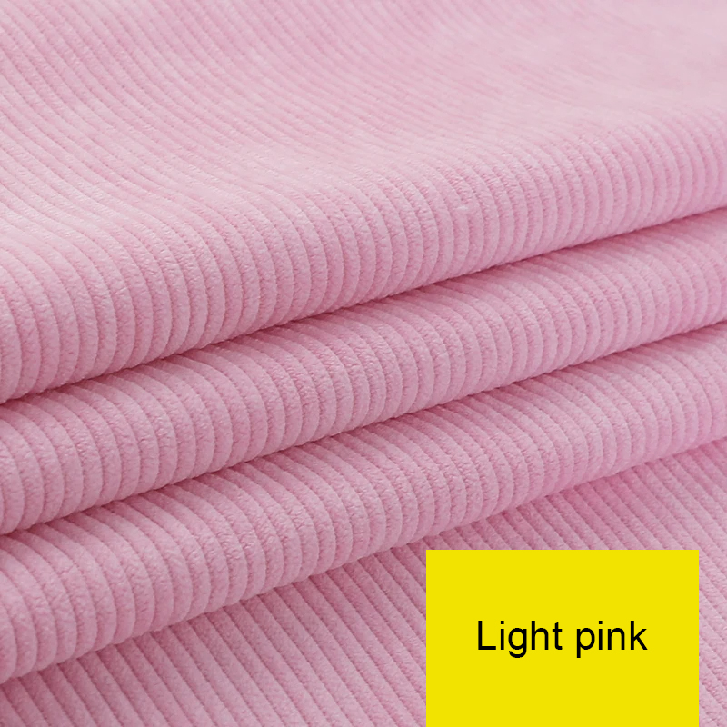 Tela de pana de costilla rosa, Color sólido para coser camisas, Sudadera con capucha, ropa, chaquetas de pana acolchadas, pantalones, sofás, telas de terciopelo: L / Verde
