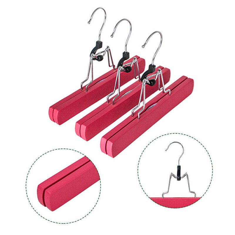 6Pcs Holz Clamp Hosen Rock Haar Verlängerung Kleiderbügel, Nussbaum Holz Hosen Röcke Kleiderbügel, massivholz Hosen Boden Kleiderbügel: Licht Gelb
