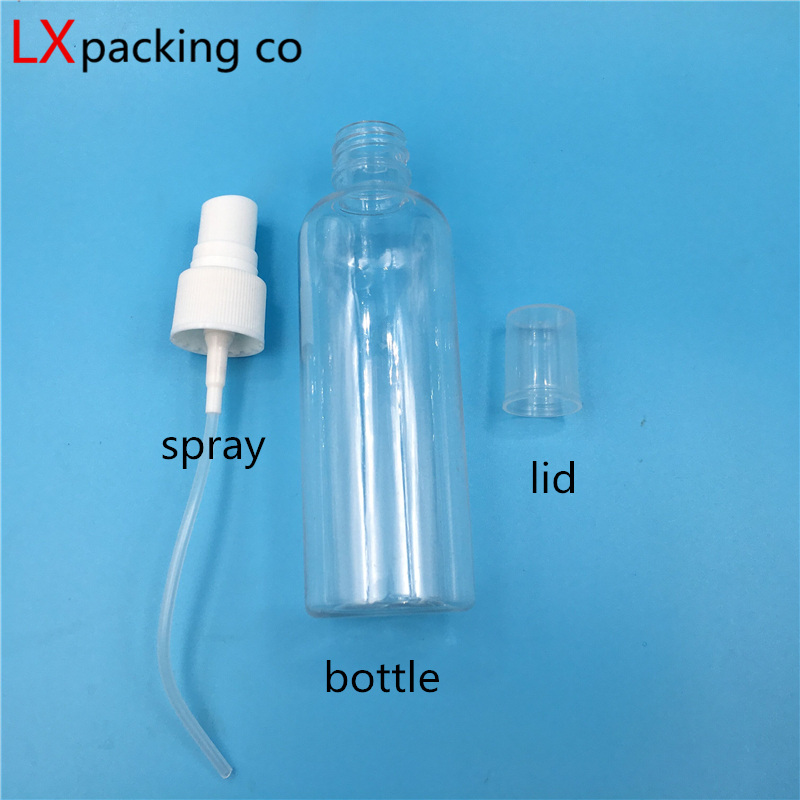 50 stuks 10 60 100 120 150 ml doorzichtige hervulbare plastic spray parfumflesjes lege cosmetische container