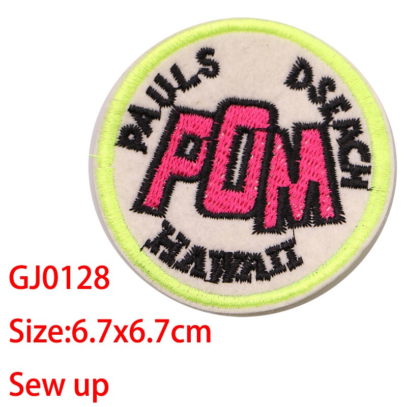 4 stuks Cartoon Decoratieve Rose, schooltas, slogan icoon Geborduurde Applique Patches Voor DIY Ijzer op Badges Stickers op rugzak: GJ0128