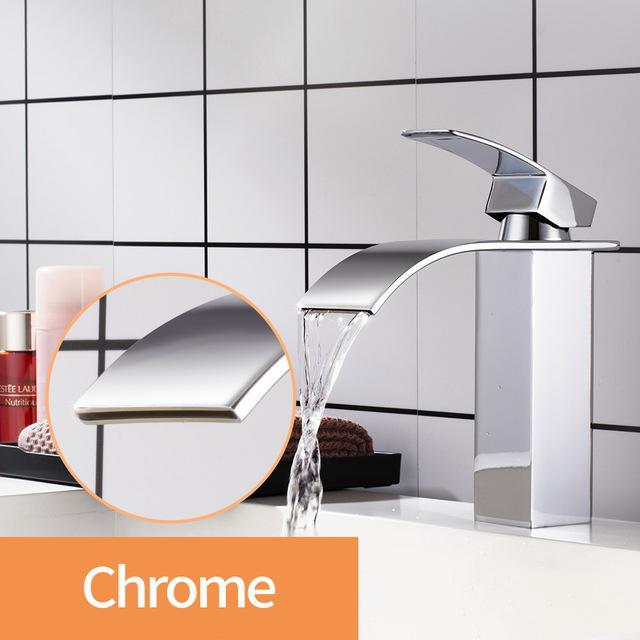 Polished Basin Sink Water Tap Single Lever Single Faucet Mixer Hole Deck Mounted Basin Bathroom Faucet: Chrome