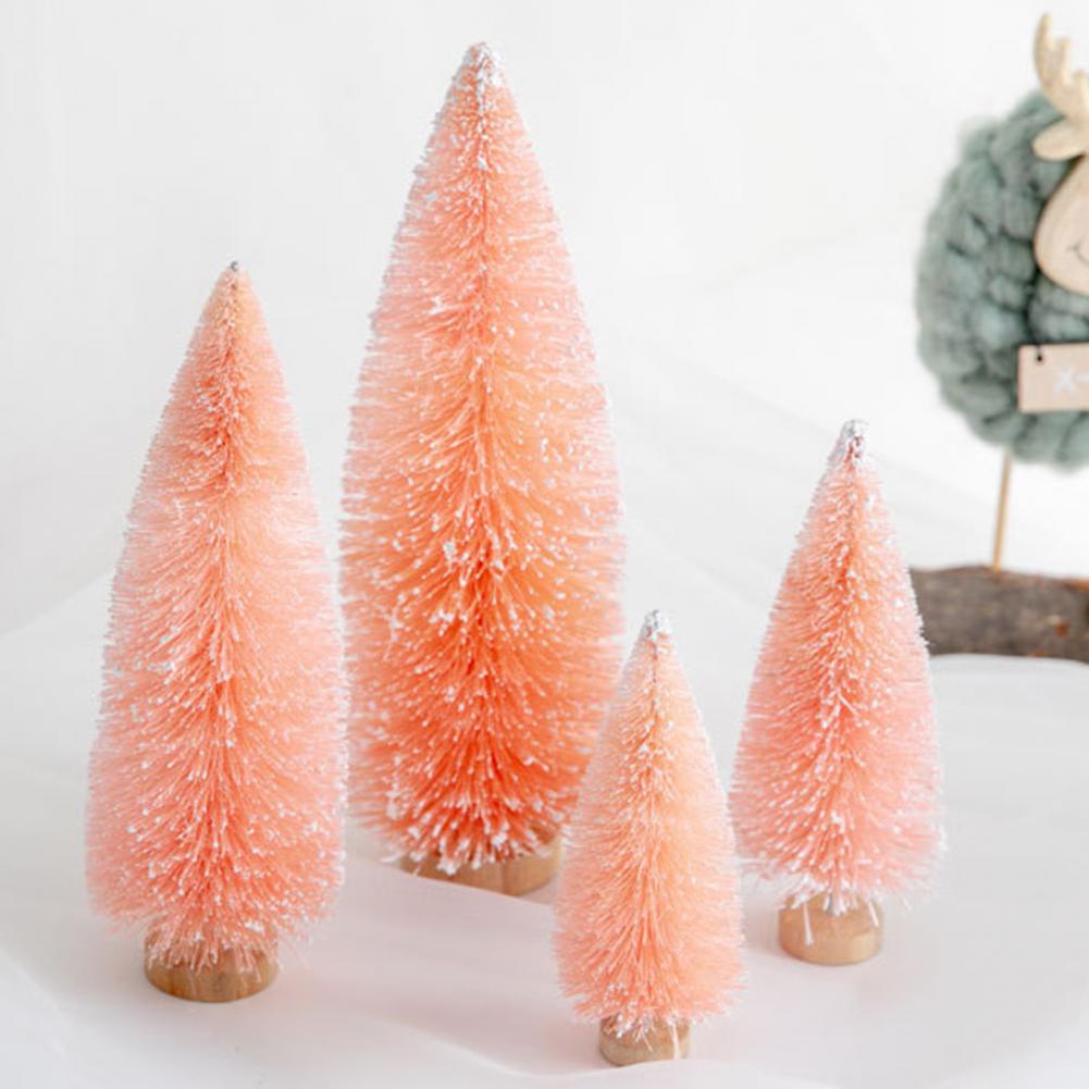 Mini sapin de noël de couleur rose Stable, décoration universelle, petit arbre de noël
