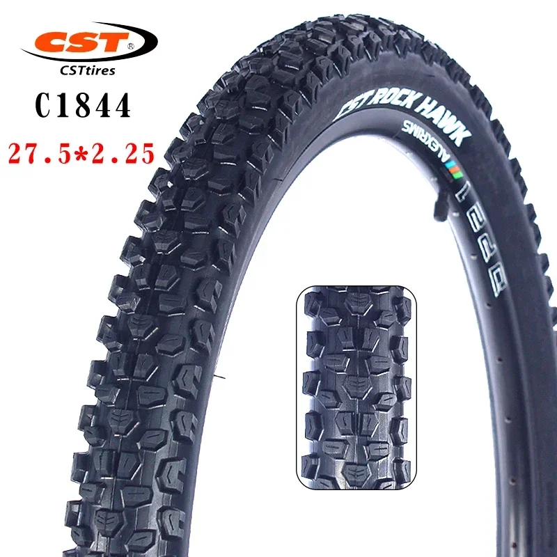 Zhengxin ROCK HAWK mountain bike tire 26inch 27.5inch C1844 steel wire 26*2.40 27.5*2.25 MTB Bicycle thickened tyre: Yellow
