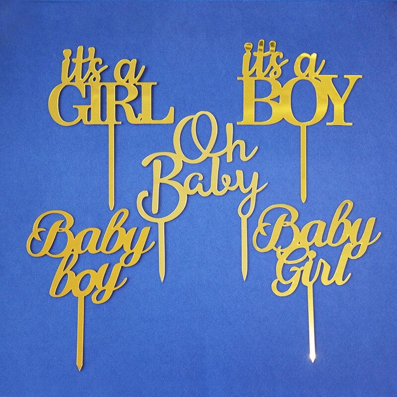 Baby shower -kakun koristelu it sa boy it sa tyttö poikavauva tyttövauva akryylikakkupäällys vauvajuhlatarvikkeita