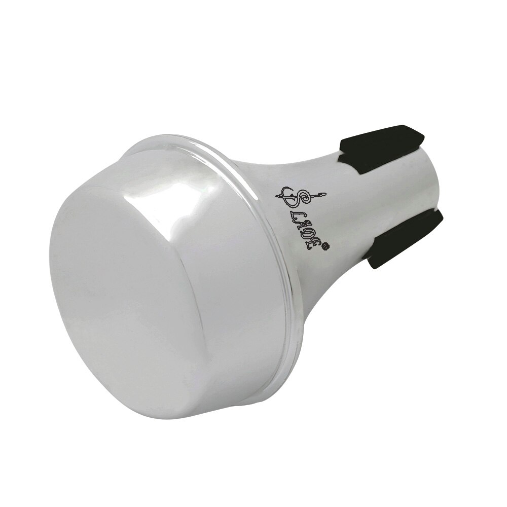 9.6X6.2 Cm Duurzaam Abs Plastic Trompet Praktijk Rechte Mute Muziekinstrument Accessoire Onderdelen: Silver 