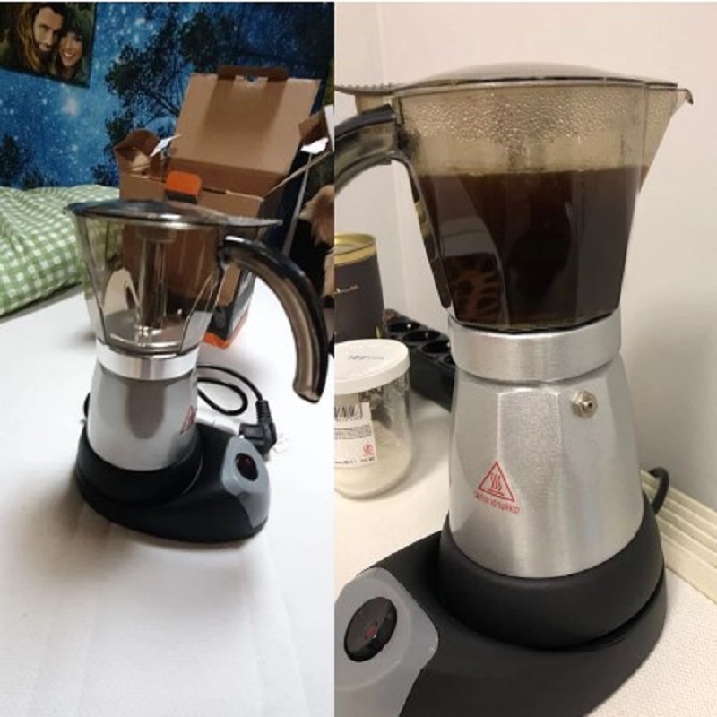 Cafetera Moka italiana de 3 a 6 tazas, 150/300ml, 220v, cartucho de filtro, herramienta de aluminio