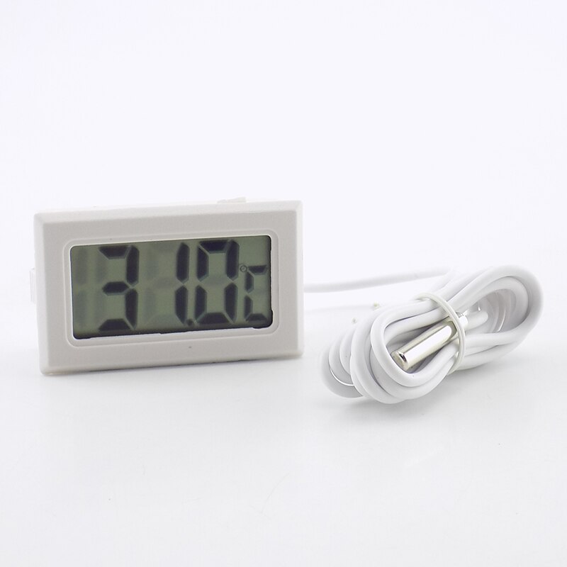 Mini LCD Digital Thermometer -50C -110C Degree Water Thermometer Electronic Thermometer Fish Tank Refrigerator Indoor Outdoor: white