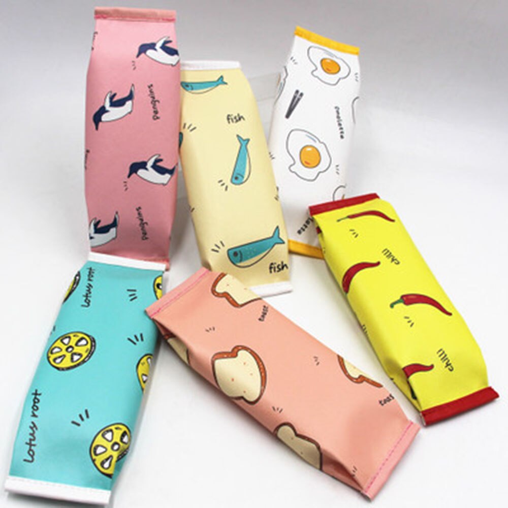 1pc simulation mælkekartoner penalhus kawaii pu blyantpose boks papirvarer pose taske til børn skoleartikler