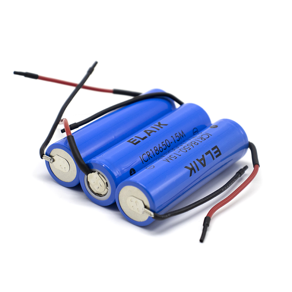 ELAJK Oppladbart Lithium Batteri 18650 1500mAh - 1-20 Stk for Liten Lommelykt, Vifte