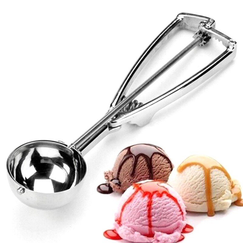 1pcs Ice Cream Scoops Metal Stainless Steel Make Kitchen Tools 4/5/6 CM 3 Size For Choose Potato Watermelon Spoon