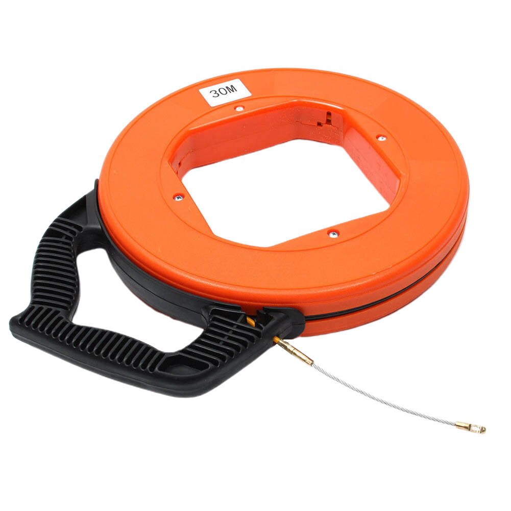Fiberglass Fish Tape – 4mm X 30m Non-Conductive Cable Puller For Wiring & Electrical Work