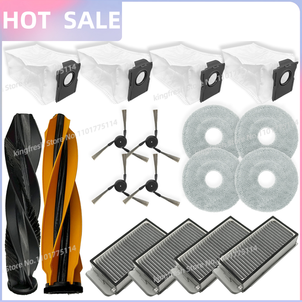 Compatibile con ( Dreame L50 pro ultra / Dreame X50 ultra / Dreame X50 maestro ) Parti per Aspirapolvere Rullo Principale Spazzola Laterale Filtro HEPA Panno per Pulizia Sacchetto della Polvere Accessori