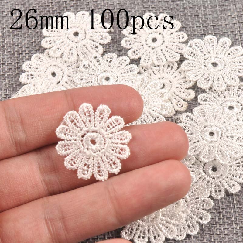 Garniture en maille avec appliques en dentelle blanche, fleur pour coudre sur tissu Guipure, fournitures de mariage, décoration de la maison: Laiton
