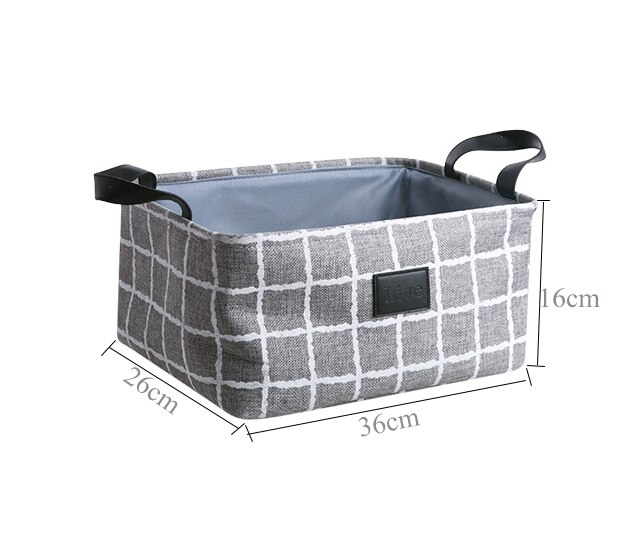 Folding Linen Fabric Storage Basket Bins Cube Containers For Toys Organizers Closet And Office Organizers: GY-2