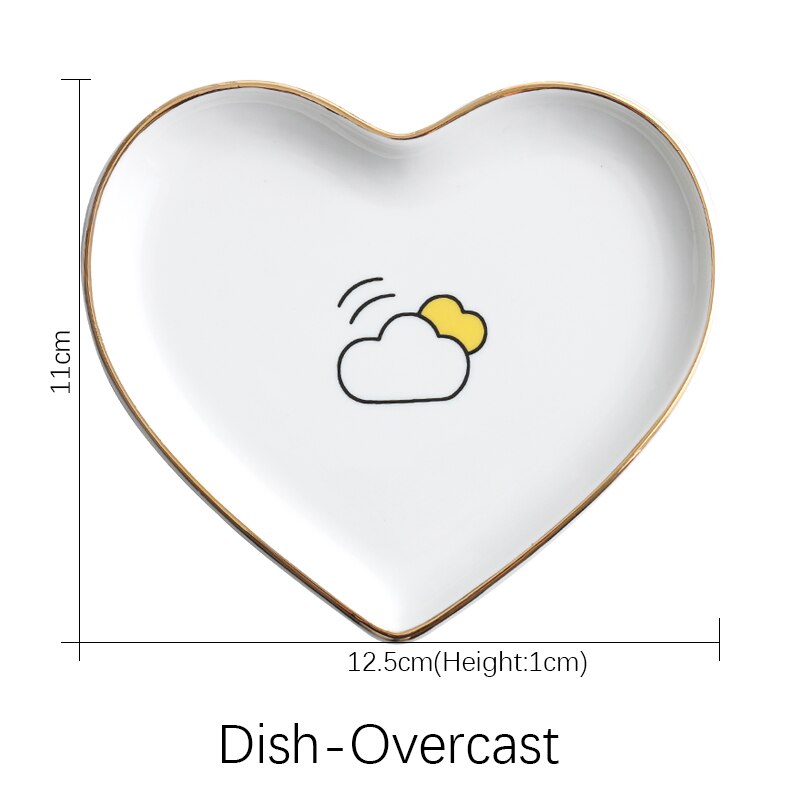 Ceramic Dinner Plates and Dishes White Porcelain Party Tableware Plate Sets Porcelain Breakfast Plates Bowl: Dish-Overcast