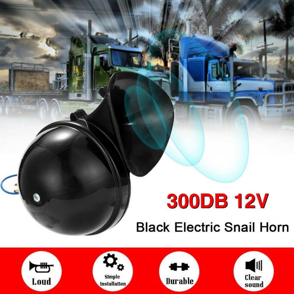 350DB 12V Electric Bull Air Horn Super Loud Raging Universal Car Motor Truck Black