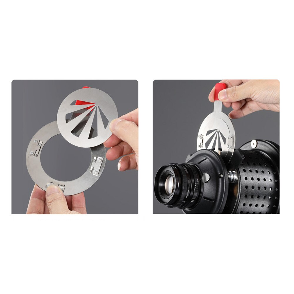 OD 66mm/86mm, dimensione GOBO B/M, disposizione dell&#39;ombra di sfondo di ripresa multi-scena 100 modelli tra cui scegliere 1, tubo del condensatore creativo