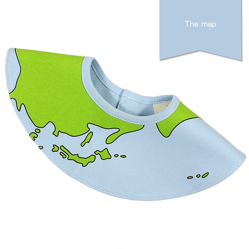 Baby Bandana Slabbetjes 360 Graden Rotatie Fruit Patroon Katoen Baby Peuter Waterdicht Speeksel Voeden Handdoek Accessoires CL5037: Map