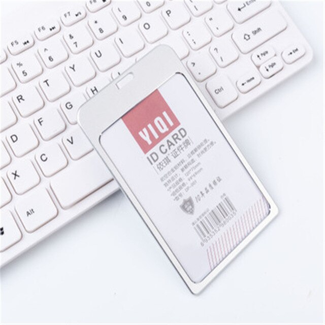 1Pc Aluminium Card Sleeve Id Badge Case Clear Bank Credit Card Badge Holder Accessoires Uiten Mijn Persoonlijkheid: Grey